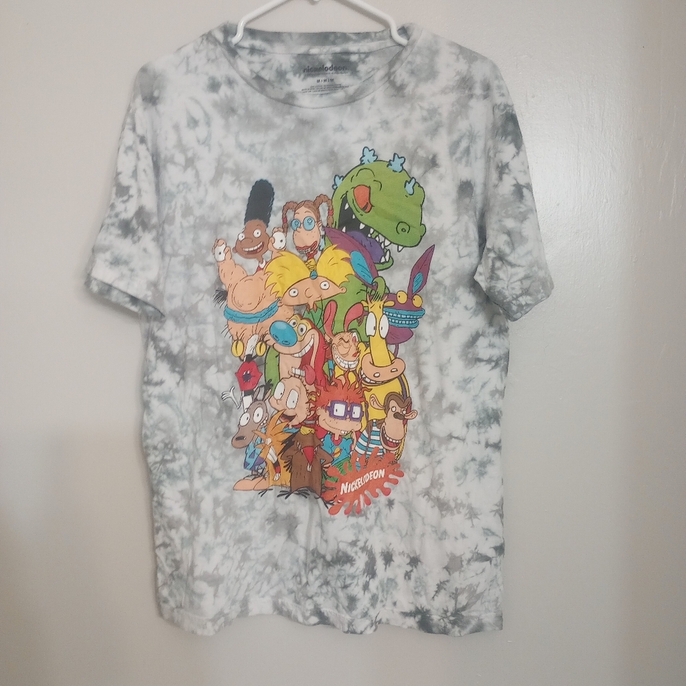 Nickelodeon Iconic Cartoon Character Logos Men's Short Sleeve Tee